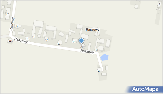 Raszewy, Raszewy, 15, mapa Raszewy