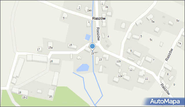 Raszów, Raszów, 14, mapa Raszów