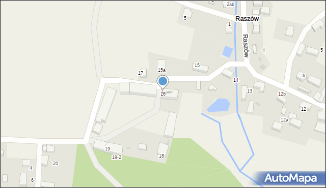 Raszów, Raszów, 16, mapa Raszów