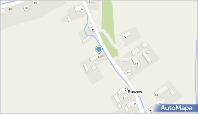 Raszów, Raszów, 33, mapa Raszów