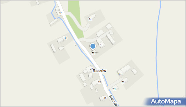 Raszów, Raszów, 72, mapa Raszów