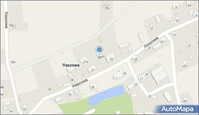 Raszowa, Raszowa, 26A, mapa Raszowa