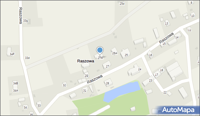 Raszowa, Raszowa, 27A, mapa Raszowa