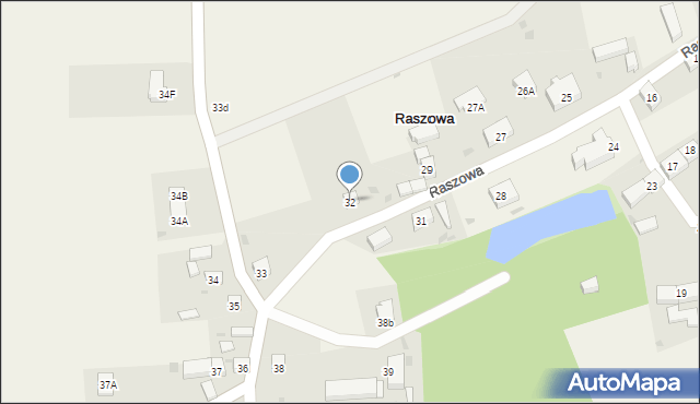 Raszowa, Raszowa, 32, mapa Raszowa