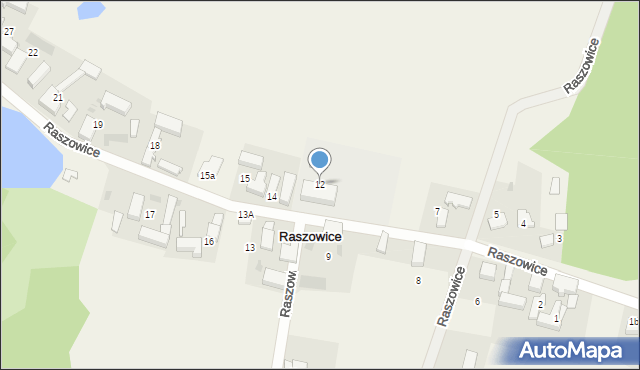 Raszowice, Raszowice, 12, mapa Raszowice