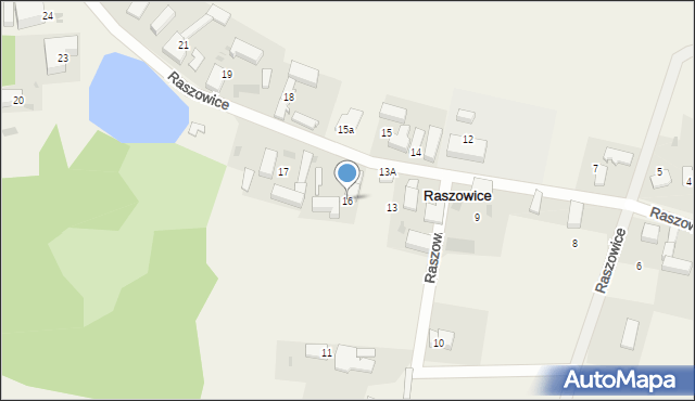 Raszowice, Raszowice, 16, mapa Raszowice