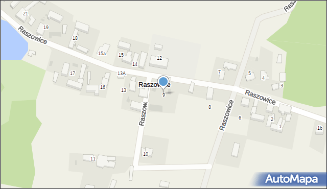 Raszowice, Raszowice, 9, mapa Raszowice