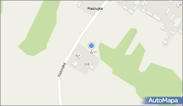 Raszujka, Raszujka, 61, mapa Raszujka