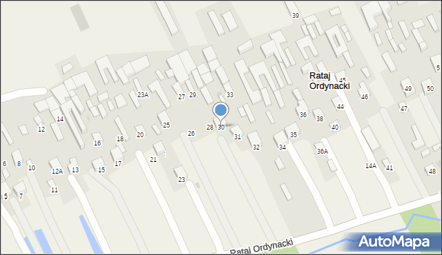 Rataj Ordynacki, Rataj Ordynacki, 30, mapa Rataj Ordynacki