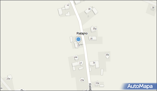 Ratajno, Ratajno, 13, mapa Ratajno