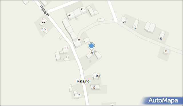 Ratajno, Ratajno, 36, mapa Ratajno