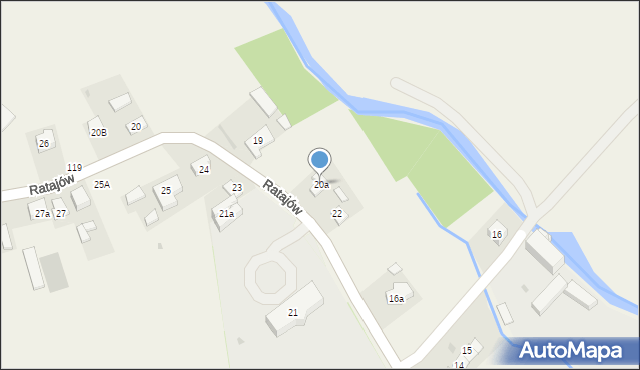 Ratajów, Ratajów, 20a, mapa Ratajów