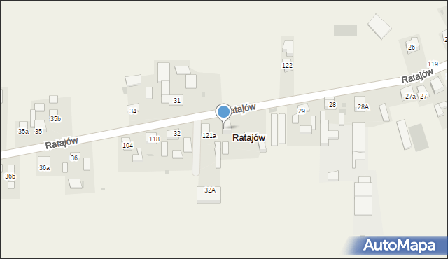 Ratajów, Ratajów, 33a, mapa Ratajów