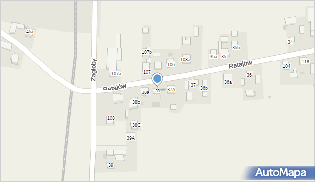 Ratajów, Ratajów, 38, mapa Ratajów