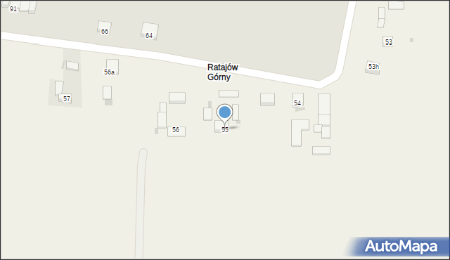 Ratajów, Ratajów, 55, mapa Ratajów