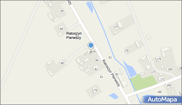 Ratoszyn Pierwszy, Ratoszyn Pierwszy, 85, mapa Ratoszyn Pierwszy