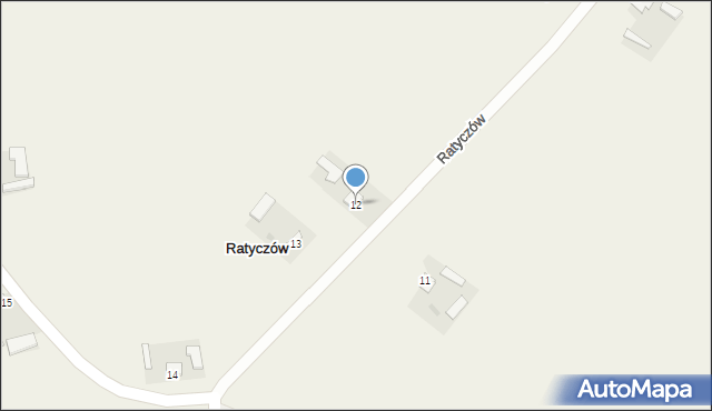 Ratyczów, Ratyczów, 12, mapa Ratyczów