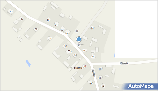 Rawa, Rawa, 80, mapa Rawa