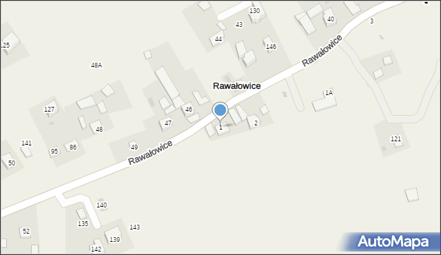 Rawałowice, Rawałowice, 1, mapa Rawałowice