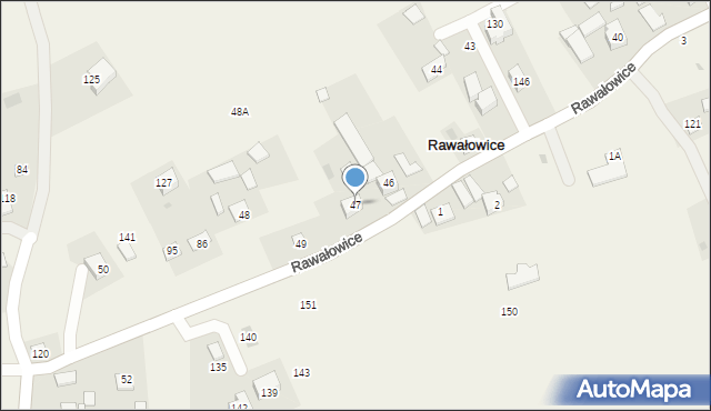 Rawałowice, Rawałowice, 47, mapa Rawałowice