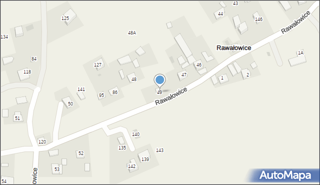 Rawałowice, Rawałowice, 49, mapa Rawałowice