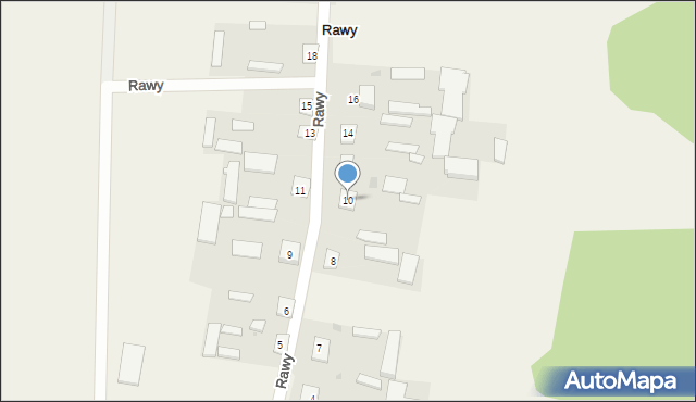 Rawy, Rawy, 10, mapa Rawy
