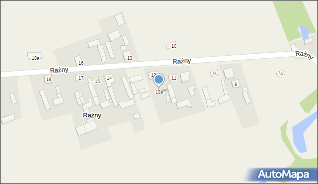 Rażny, Rażny, 12a, mapa Rażny