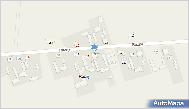 Rażny, Rażny, 14, mapa Rażny