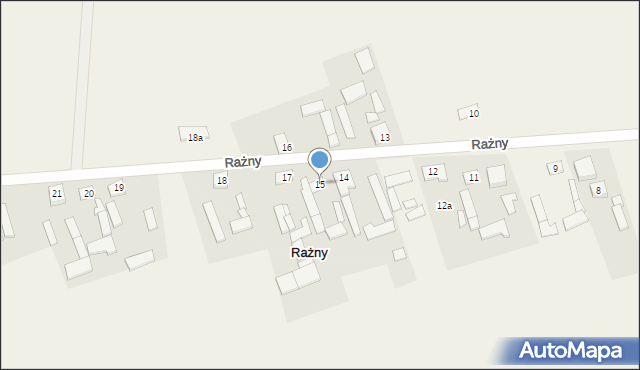 Rażny, Rażny, 15, mapa Rażny