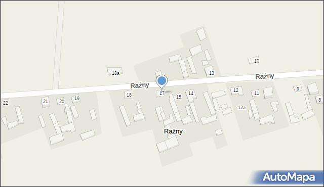 Rażny, Rażny, 17, mapa Rażny