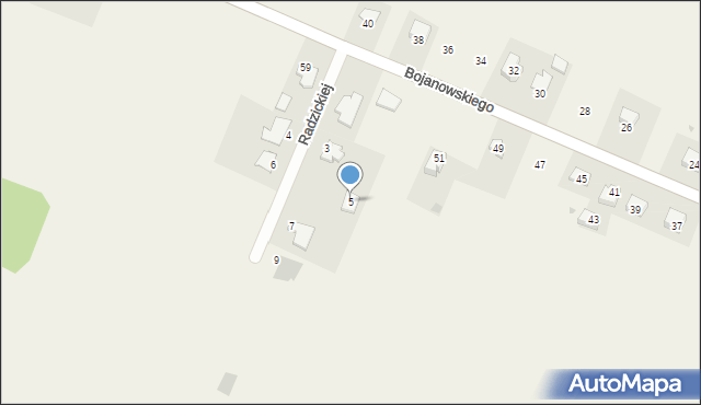 Regimin, Radzickiej Anieli, 5, mapa Regimin
