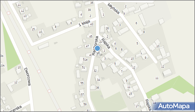 Reńska Wieś, Raciborska, 30a, mapa Reńska Wieś