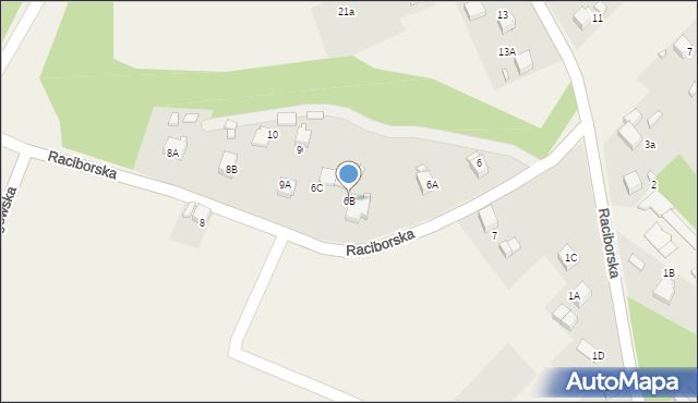 Rogów, Raciborska, 6B, mapa Rogów