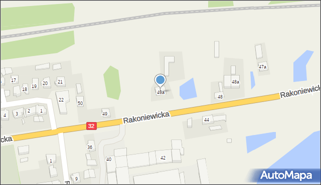 Rostarzewo, Rakoniewicka, 49a, mapa Rostarzewo