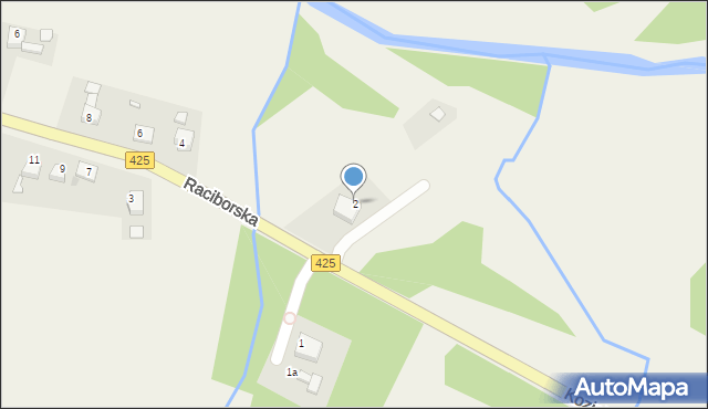 Ruda Kozielska, Raciborska, 2, mapa Ruda Kozielska