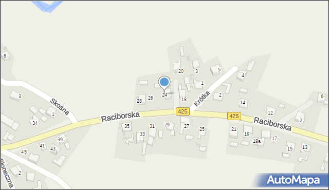 Ruda Kozielska, Raciborska, 24, mapa Ruda Kozielska