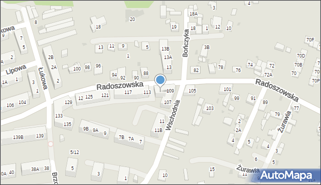 Ruda Śląska, Radoszowska, 111, mapa Rudy Śląskiej