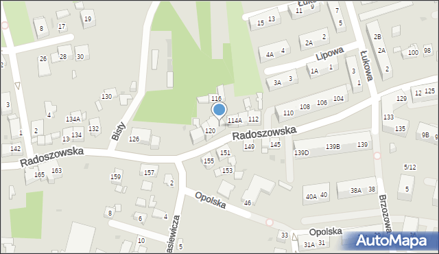 Ruda Śląska, Radoszowska, 118, mapa Rudy Śląskiej