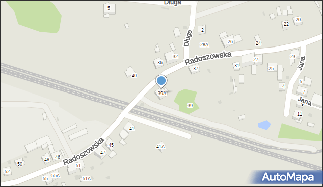 Ruda Śląska, Radoszowska, 39A, mapa Rudy Śląskiej