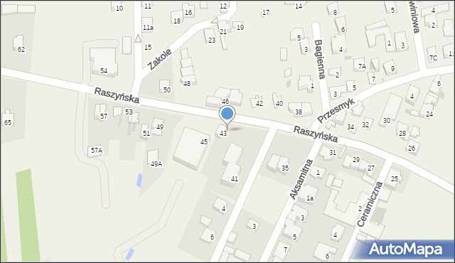 Rybie, Raszyńska, 45A, mapa Rybie