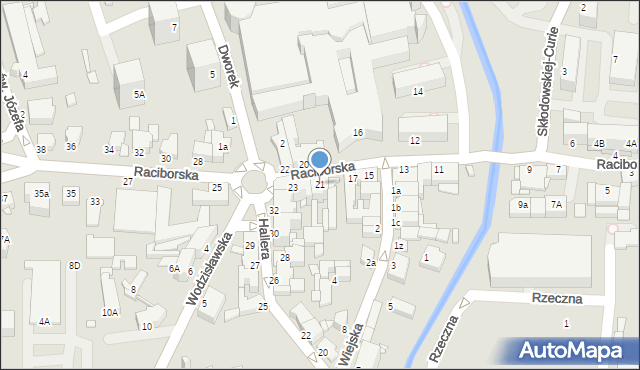 Rybnik, Raciborska, 21, mapa Rybnika