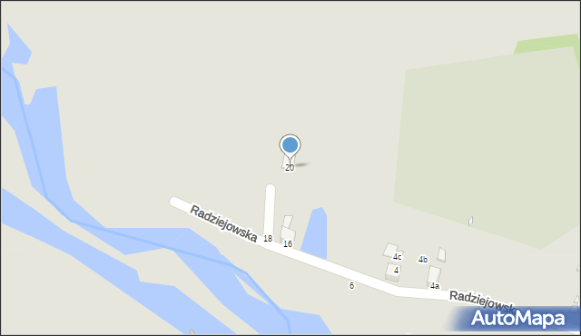 Rybnik, Radziejowska, 20, mapa Rybnika