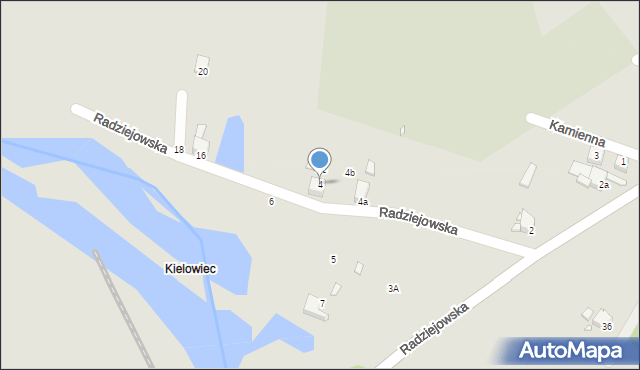 Rybnik, Radziejowska, 4, mapa Rybnika