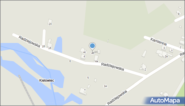 Rybnik, Radziejowska, 4b, mapa Rybnika