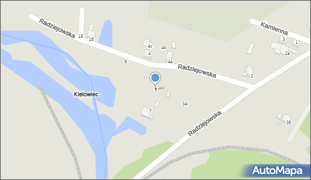 Rybnik, Radziejowska, 5, mapa Rybnika