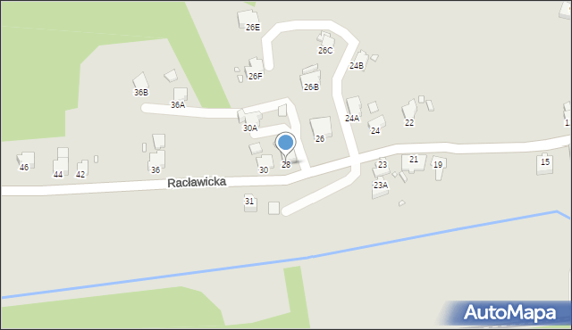 Rybnik, Racławicka, 28, mapa Rybnika