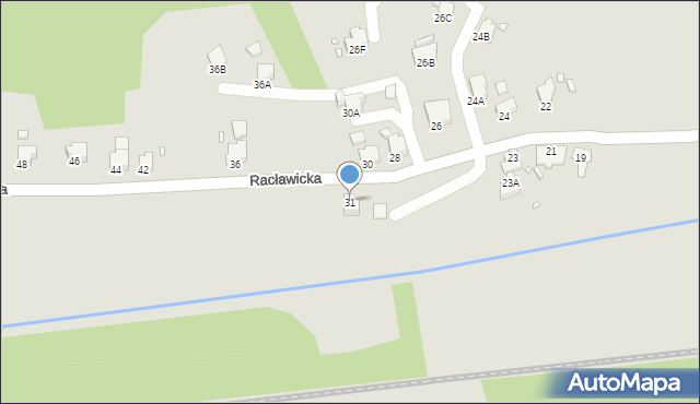 Rybnik, Racławicka, 31, mapa Rybnika