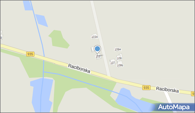 Rydułtowy, Raciborska, 103, mapa Rydułtowy