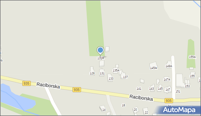 Rydułtowy, Raciborska, 131A, mapa Rydułtowy