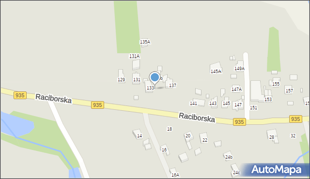 Rydułtowy, Raciborska, 135, mapa Rydułtowy